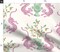 Whimsical Pink Green Orange Damask Animals Botanical Custom Printed Fabric by Spoonflower Various Fabrics by the Yard or Fat Quarter